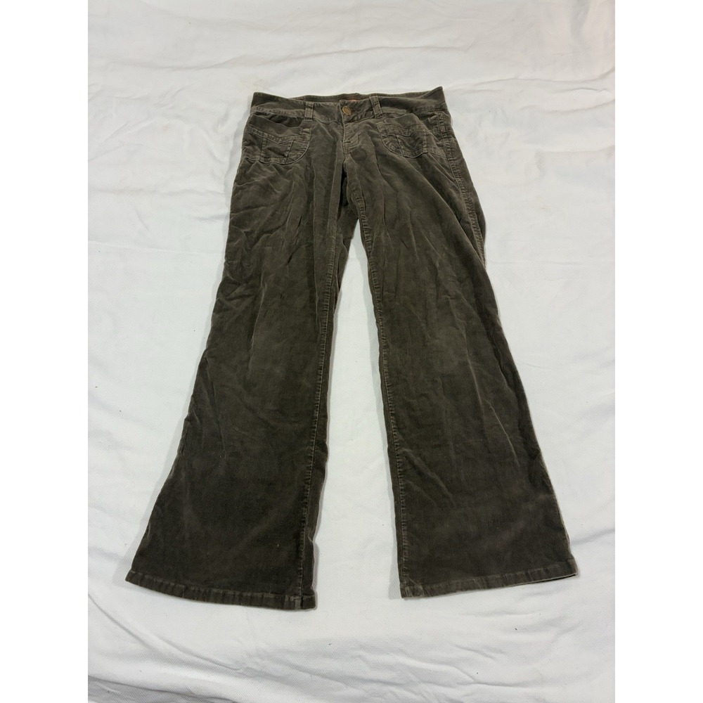 VTG Unionbay Corduroy Flare Pants Women's 6 Stretch Embroidered Pockets Y2K